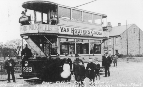 eeds City Tramways 225 and crew May 16th 1906